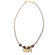 Brass Fish Pendent Necklace