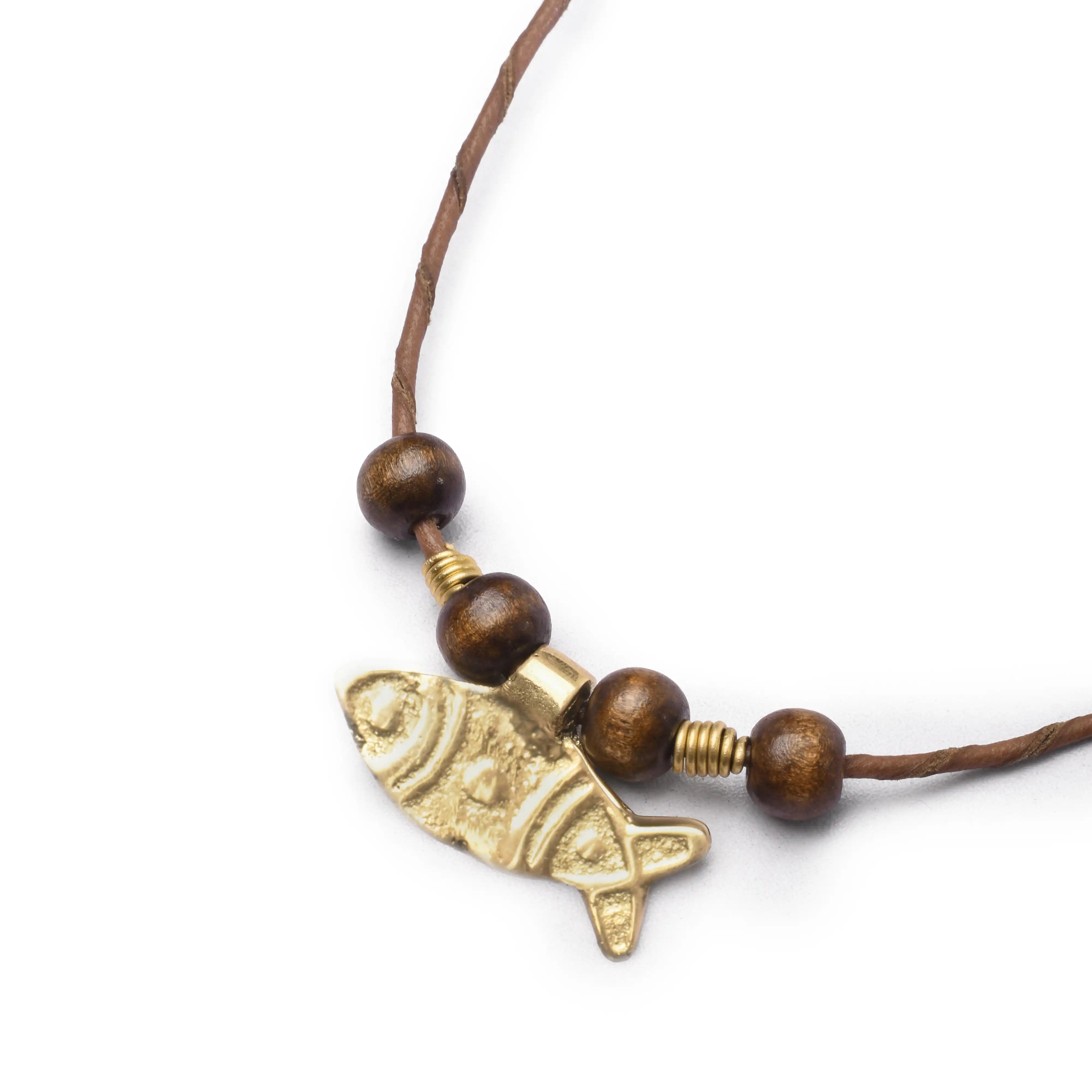 Brass Fish Pendent Necklace