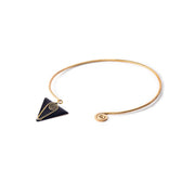 Spiral Triangle Enamel Brass Choker