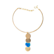 Enamel Circles Brass Choker