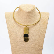 Enamel Circles Brass Choker