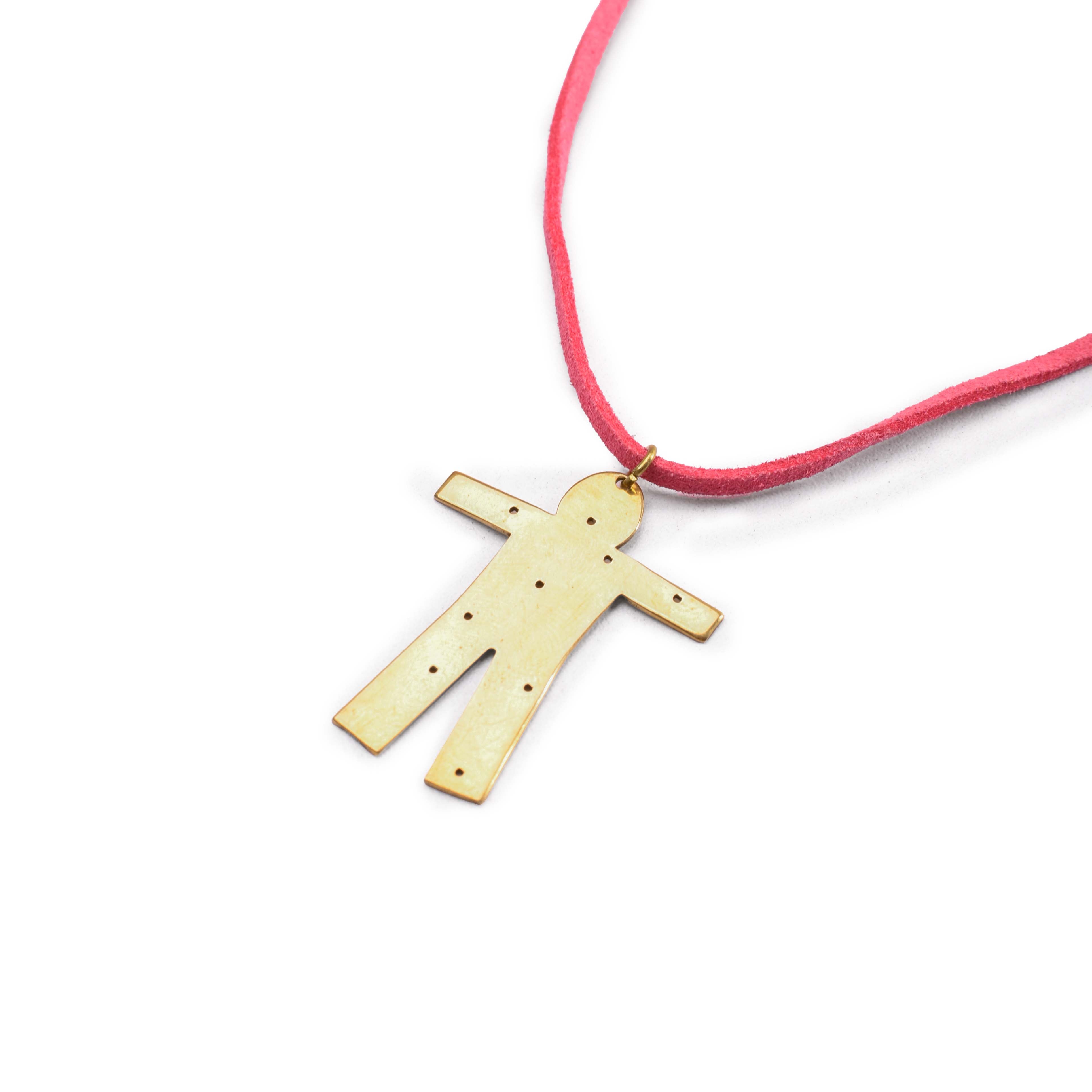 Arousa Brass & Leather Necklace