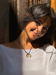 Horseshoe & Fish Brass Necklace
