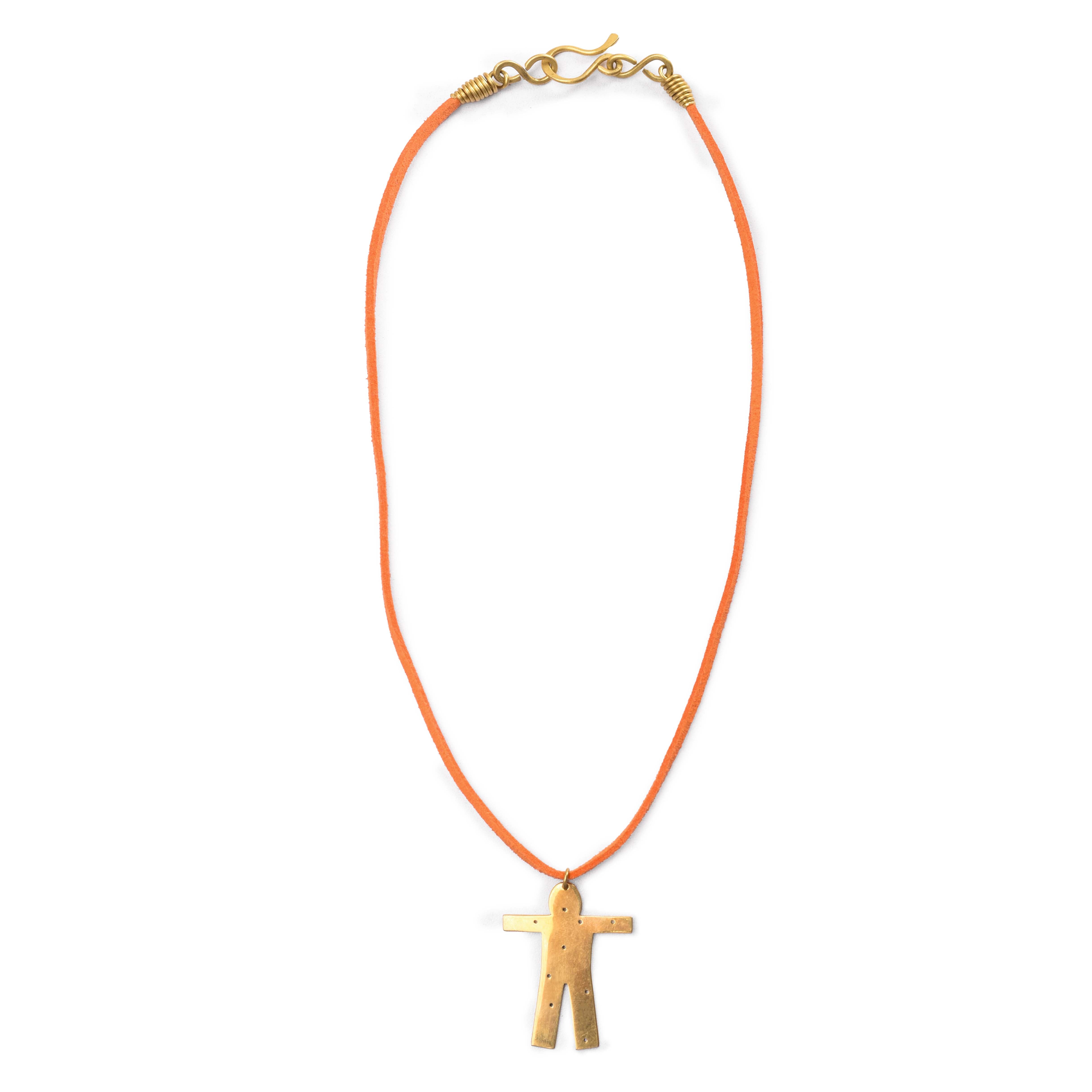 Arousa Brass & Leather Necklace