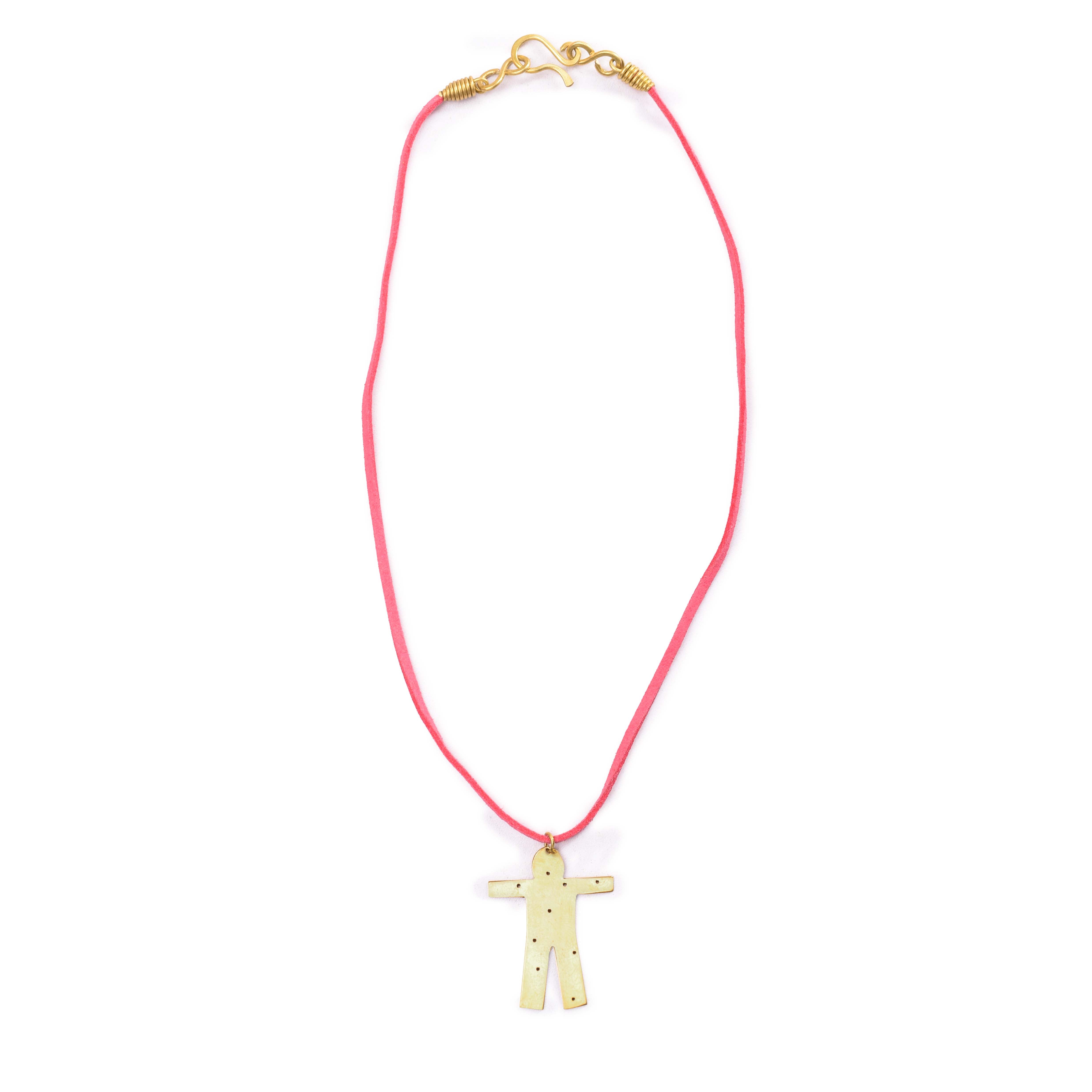 Arousa Brass & Leather Necklace