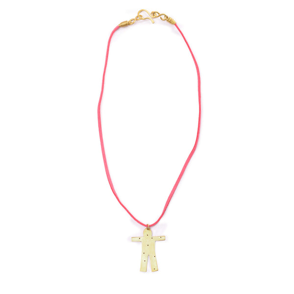 Arousa Brass & Leather Necklace
