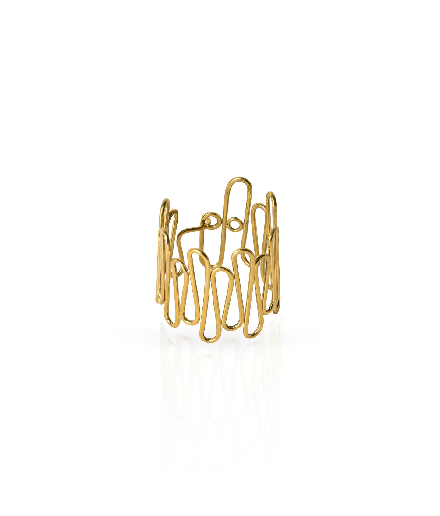 Zigzag Statement Brass Cuff