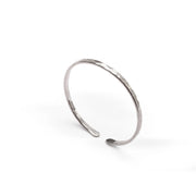 Hammered Silver Plated Brass Simple Bracelet