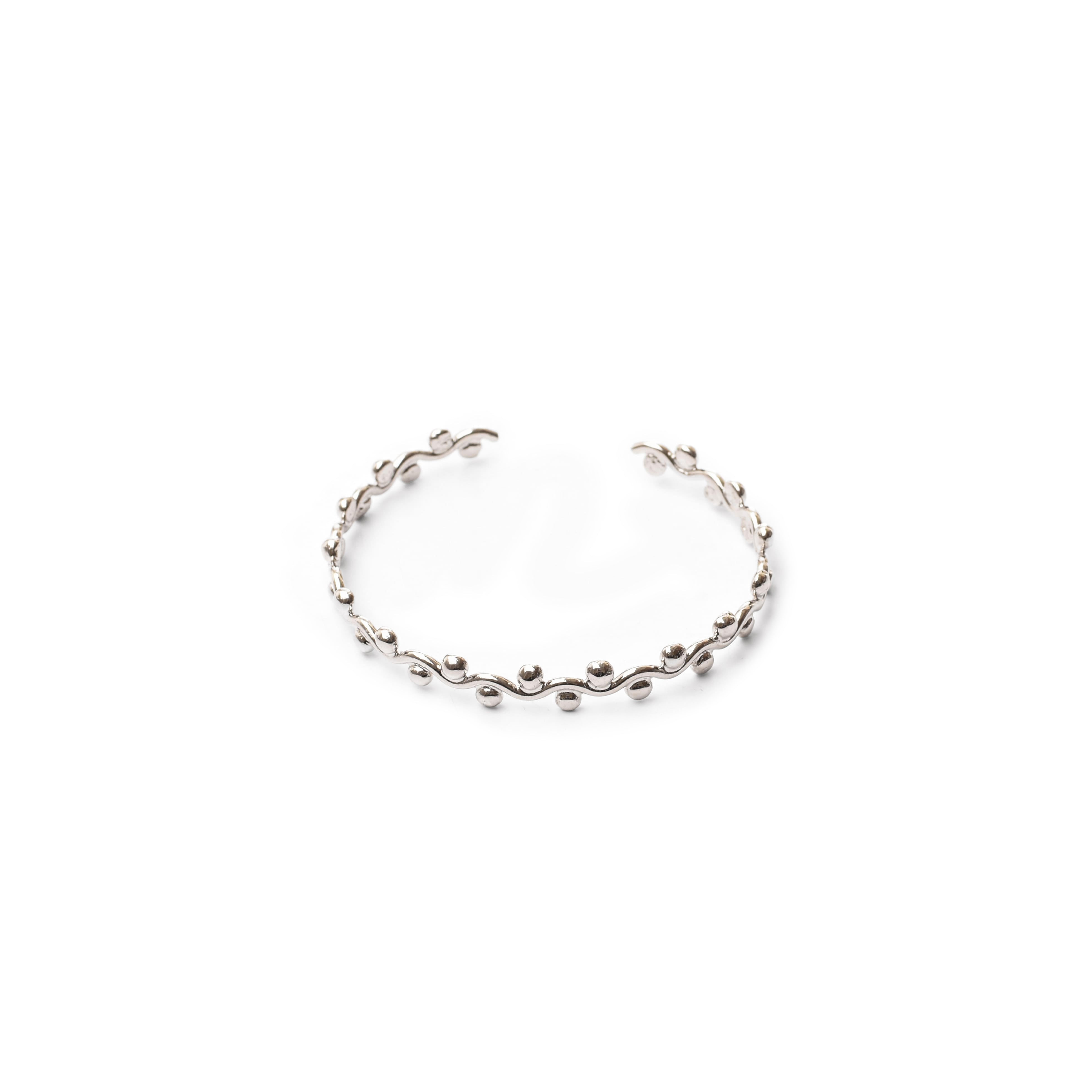 Silver Plated Granulated Bracelet