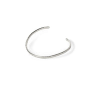 Hammered Silver Plated Brass Simple Bracelet