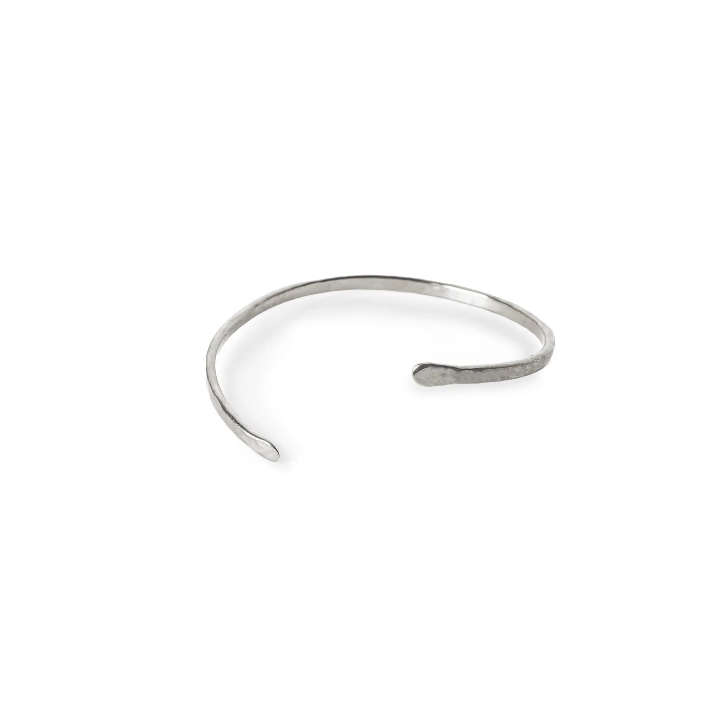 Hammered Silver Plated Brass Simple Bracelet