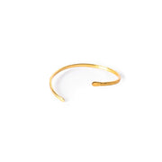 Minimal Hammered Brass Bracelet