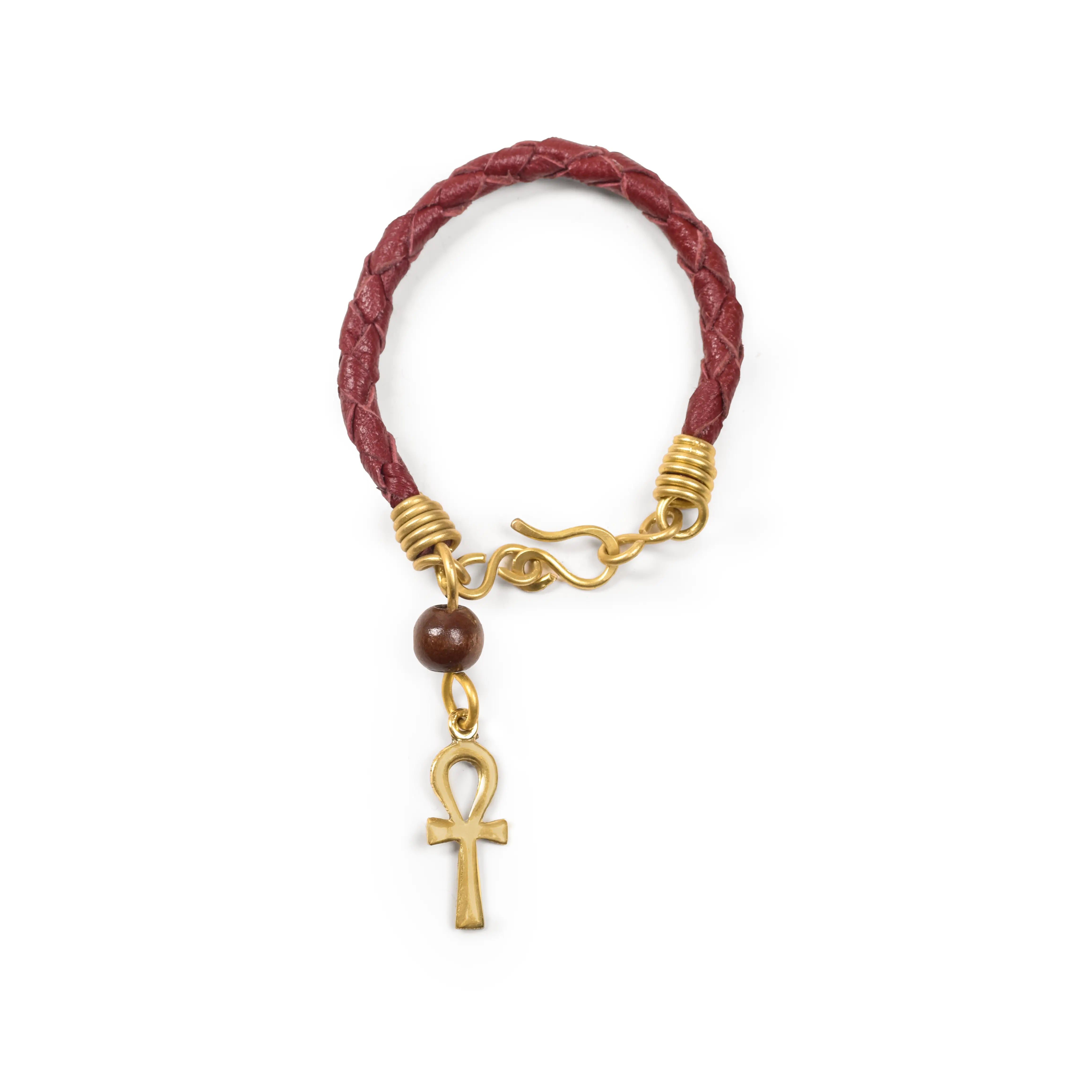Key of Life Brass Charm Bracelet