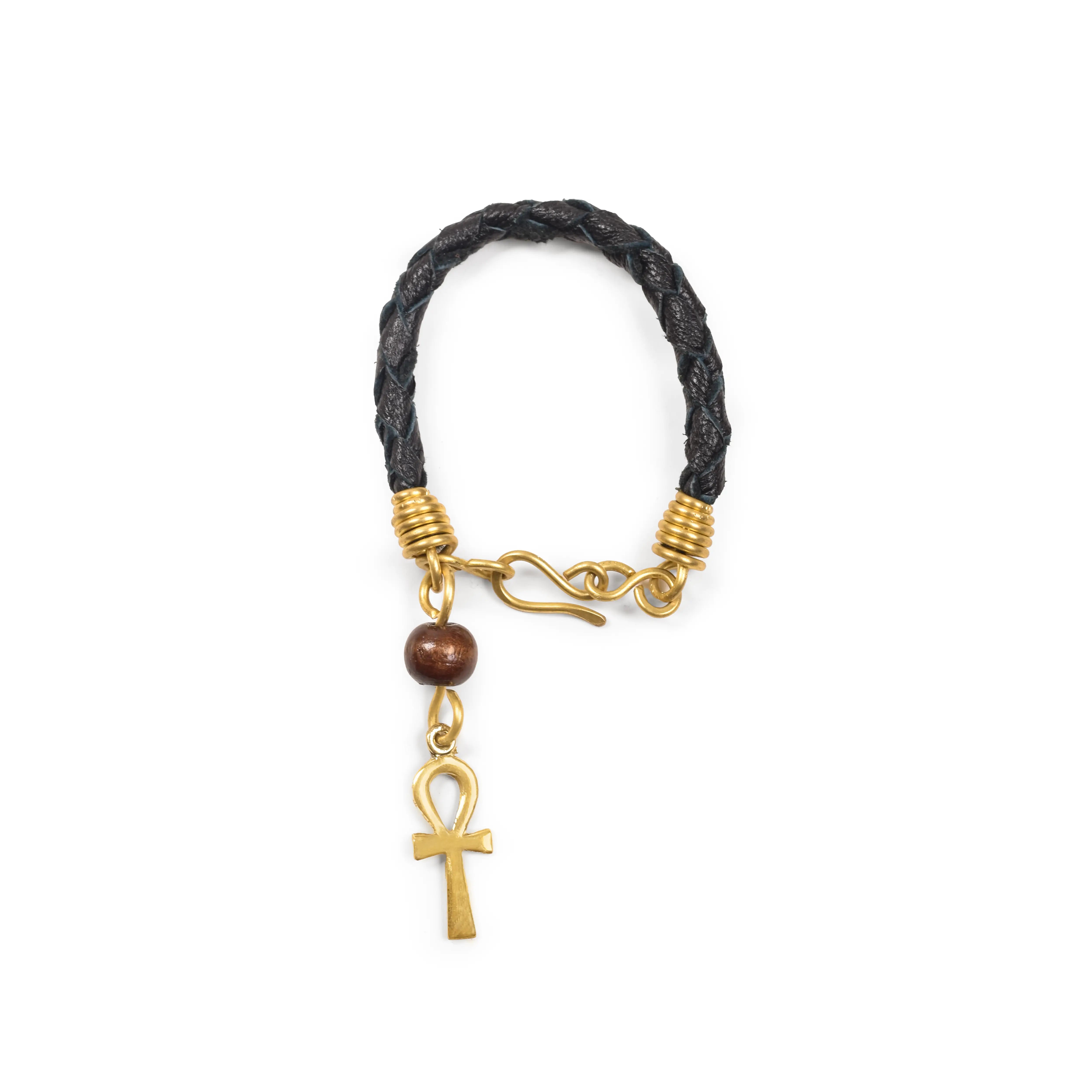 Key of Life Brass Charm Bracelet