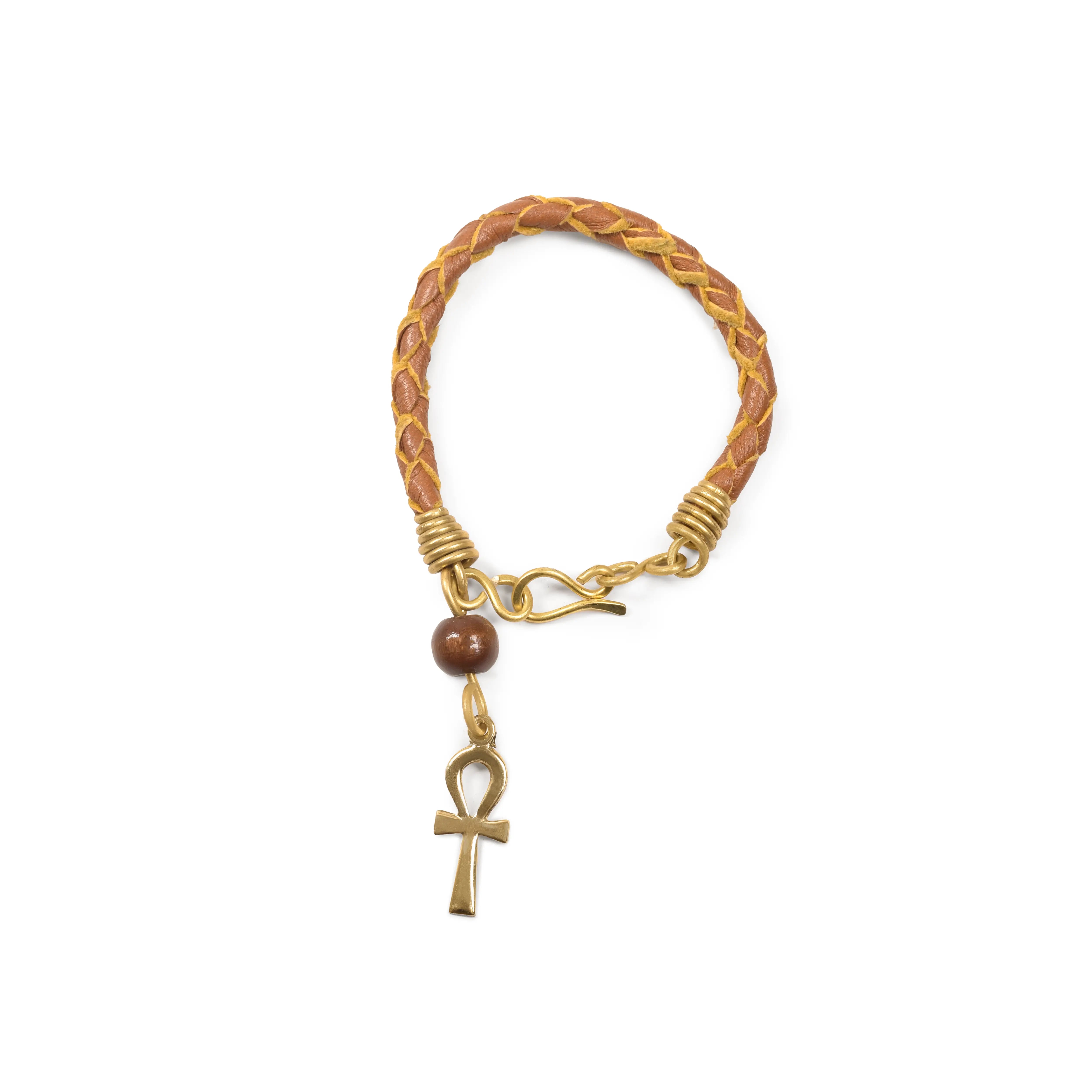 Key of Life Brass Charm Bracelet