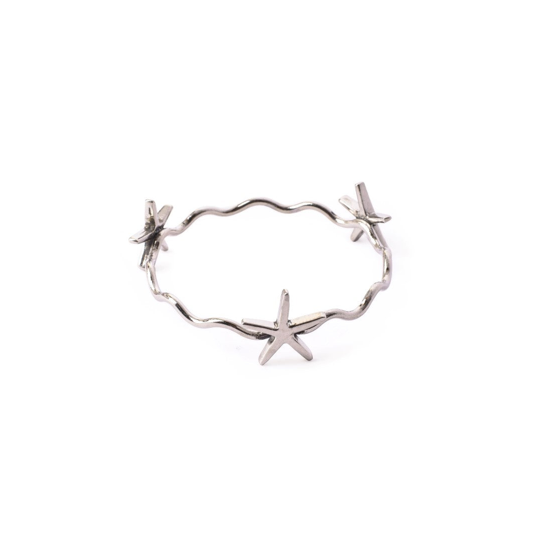 Nut Silver Plated Brass Bracelet