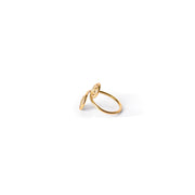 Double Spiral Simple Brass Ring