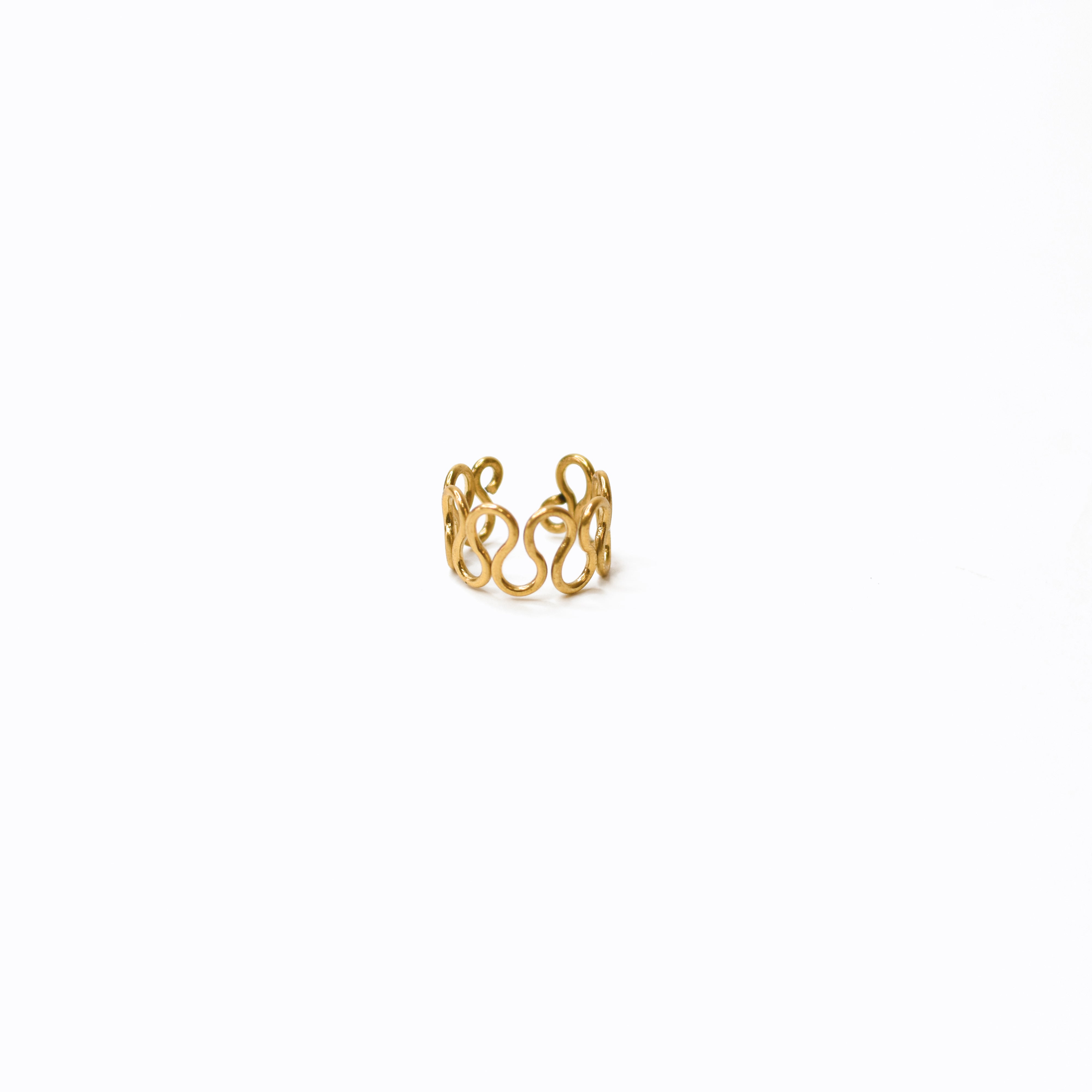 Fully Zigzaged Brass Ring