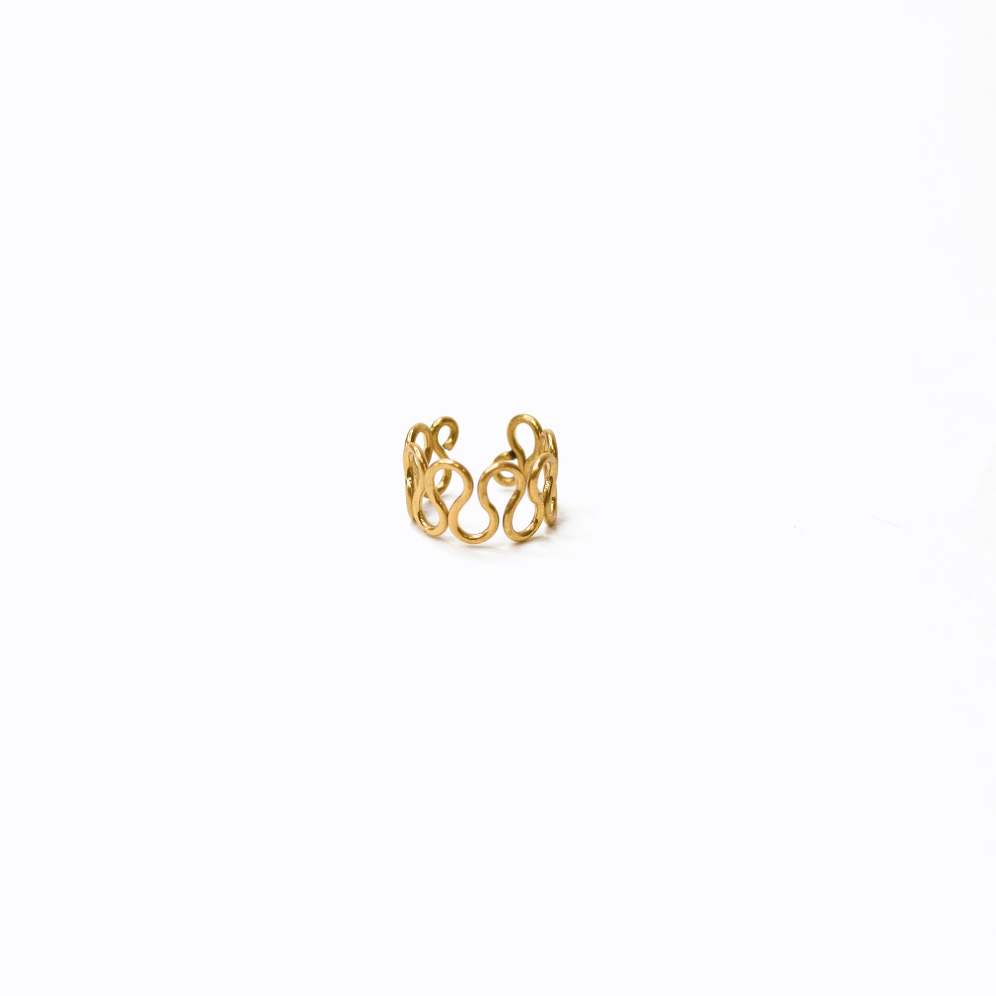 Fully Zigzaged Brass Ring