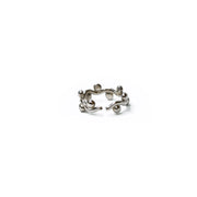 Silver Plated Granulated Brass Ring