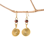 Spiral Brass Earrings