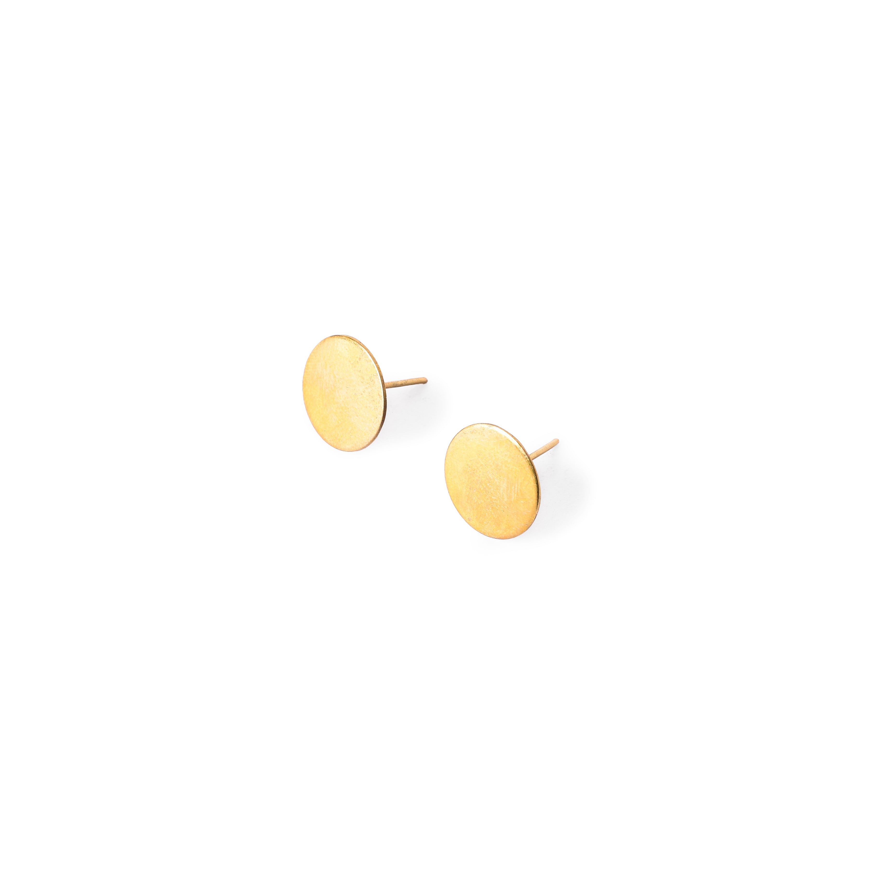 Simple Round Brass Earrings