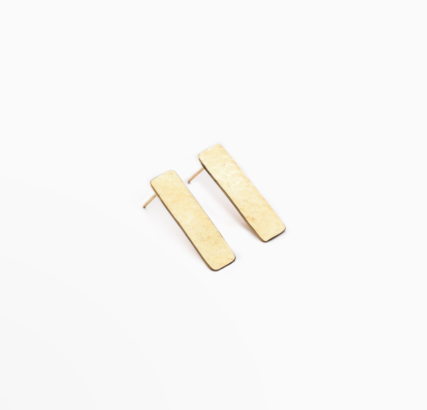 Simple Rectangular Brass Earring