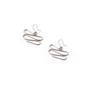 Zigzag Silver Plated Brass Earrings