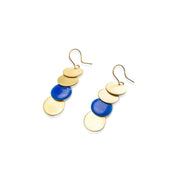 Enamel Brass Circular Earrings