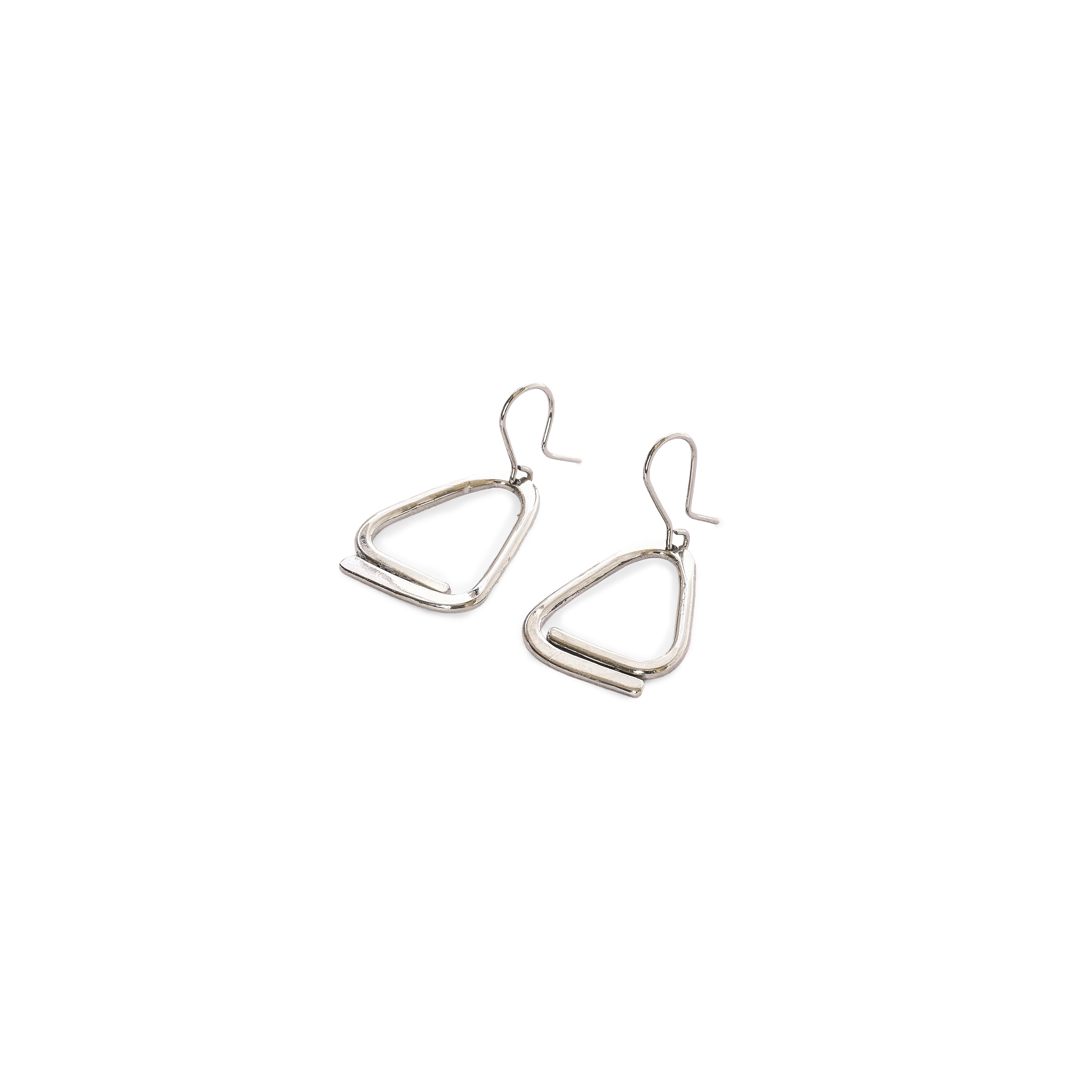 Triangle Brass Modern Earrings