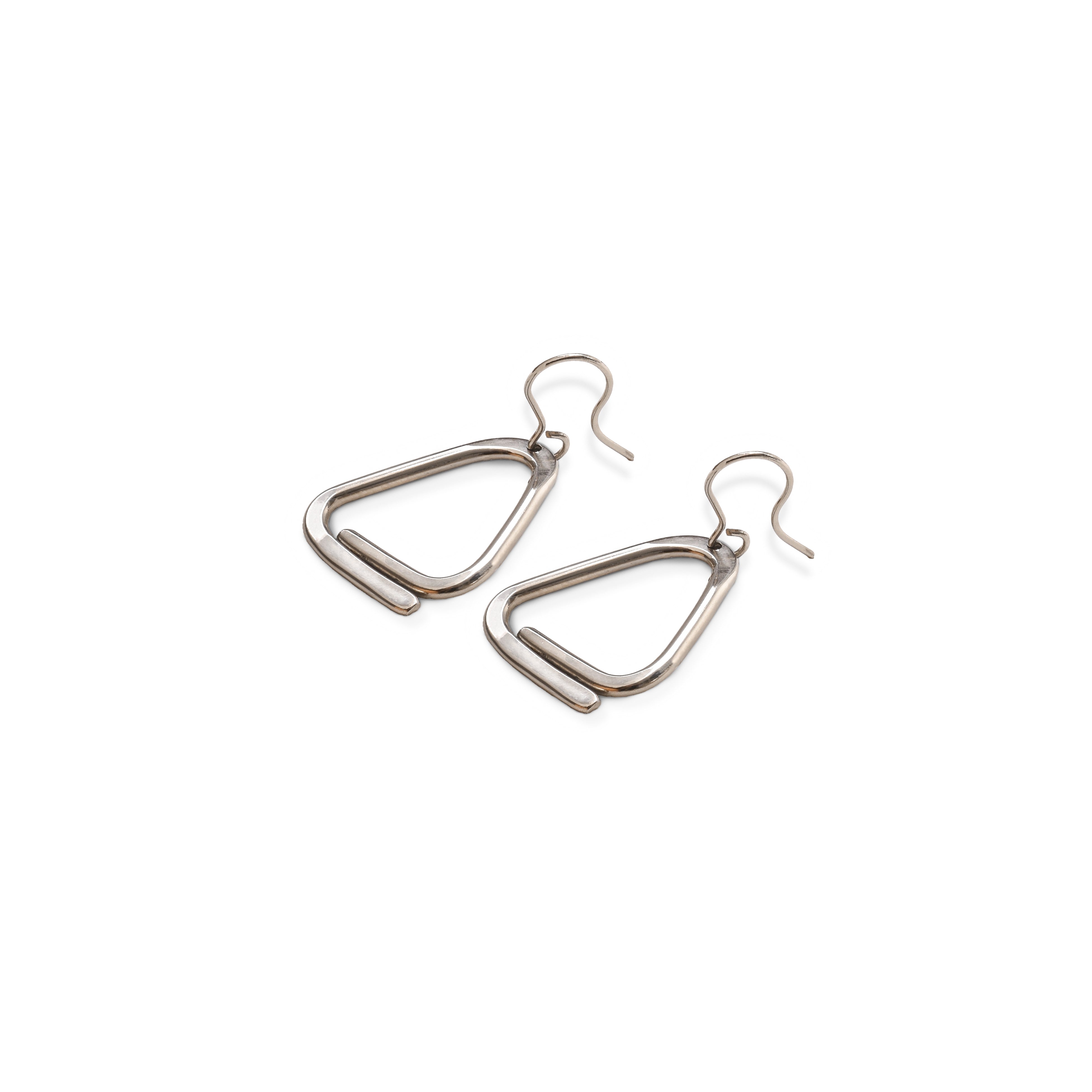 Triangle Brass Modern Earrings