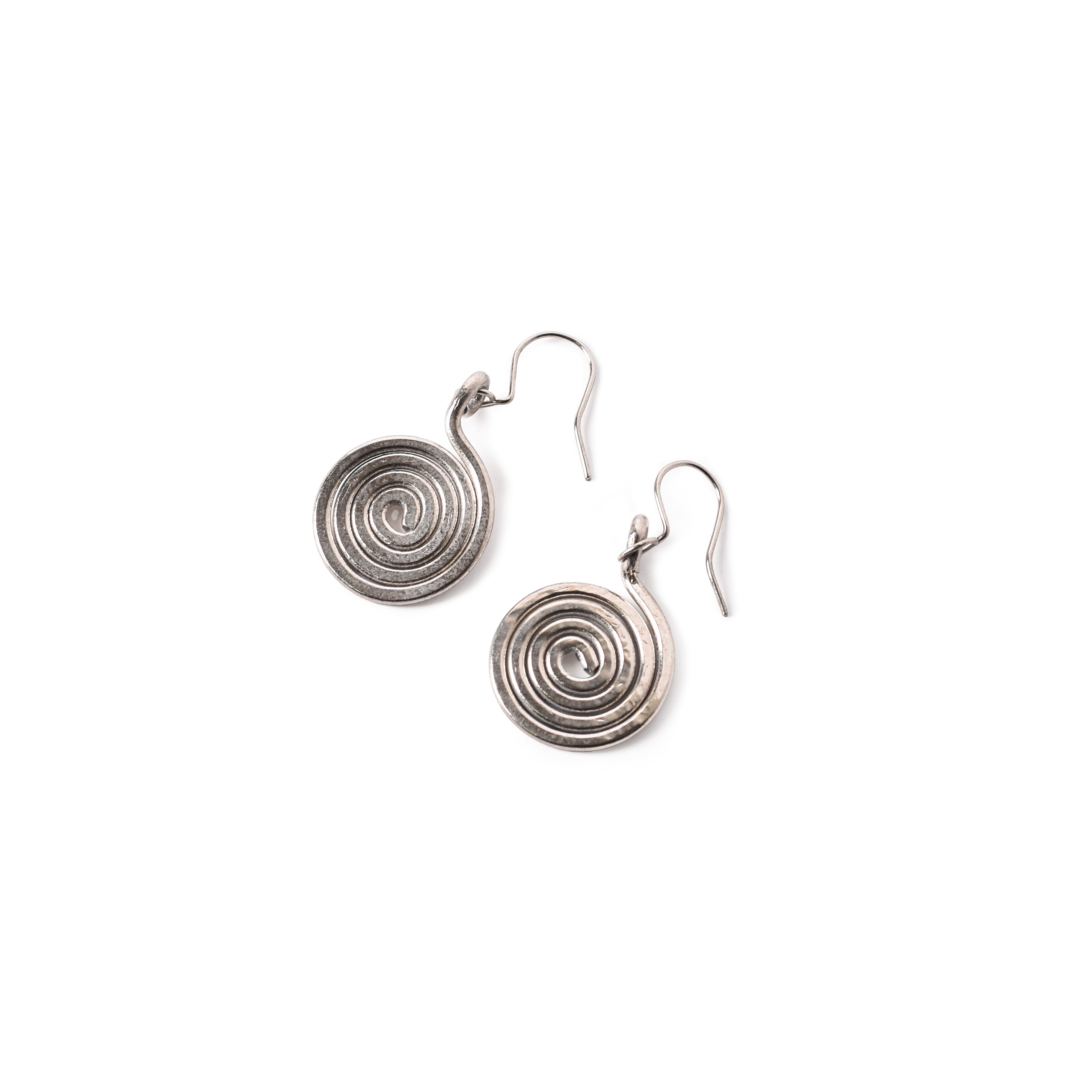 Spiral Silver Plated Earrings