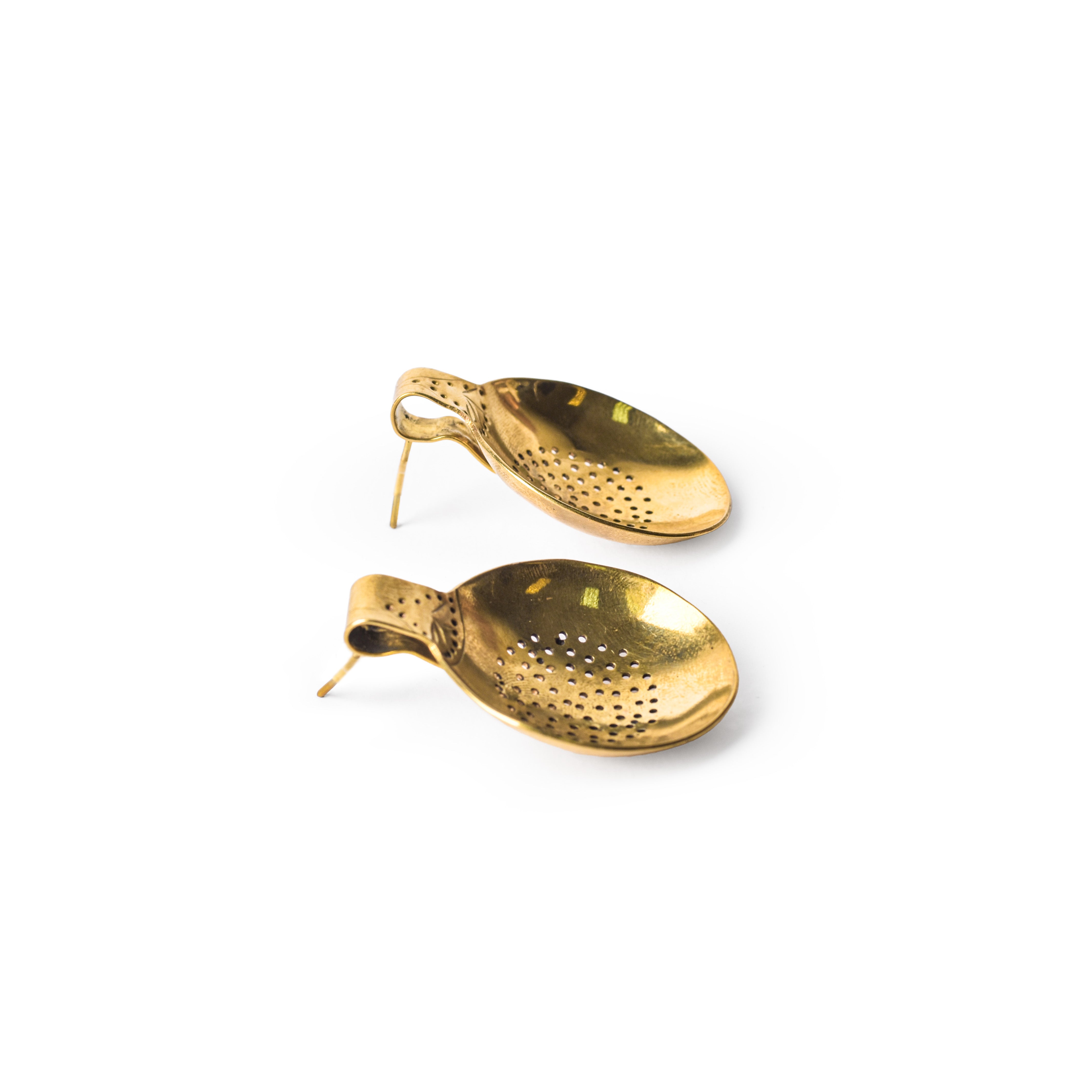 Brass Strainer Earrings