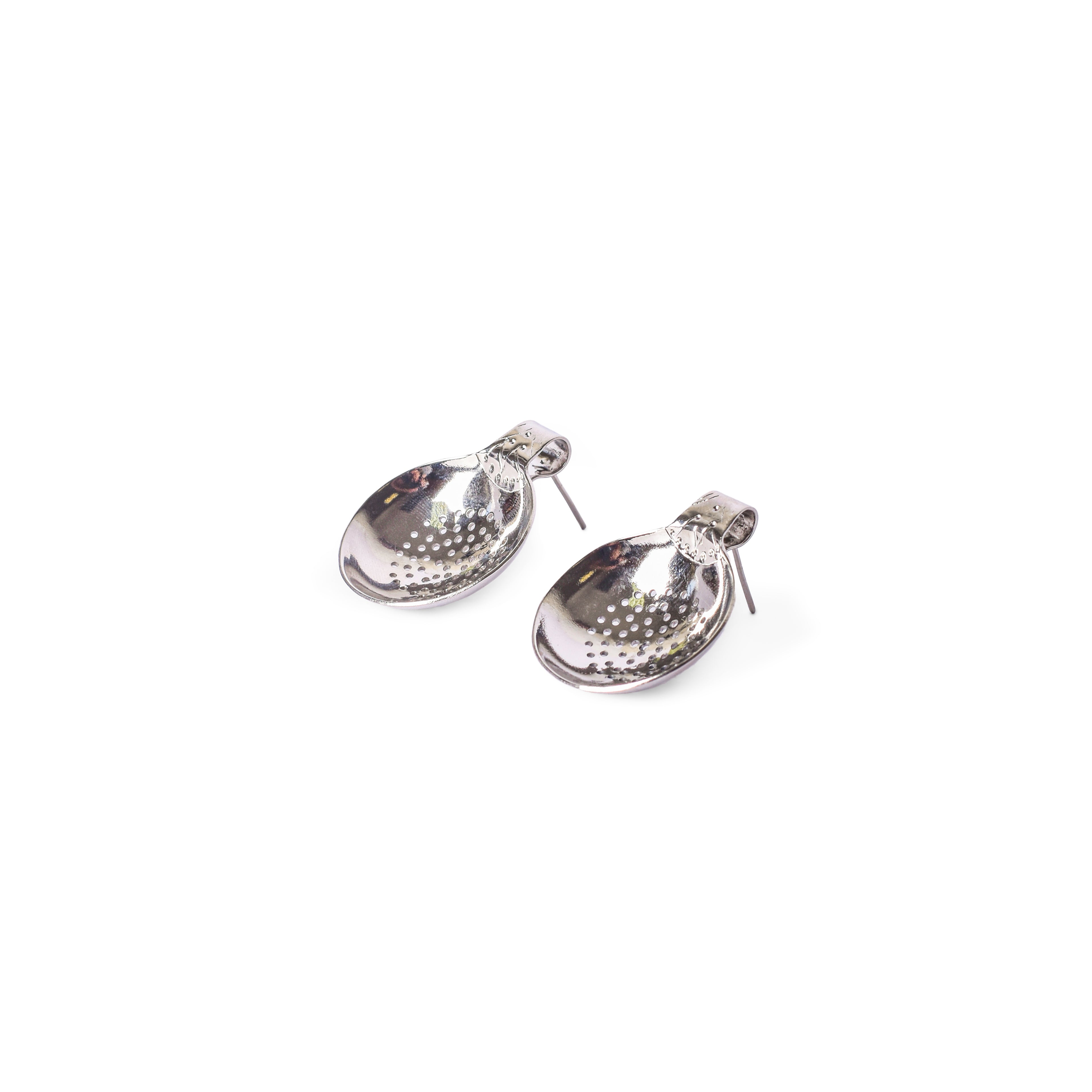 Silver Plated Strainer Earrings