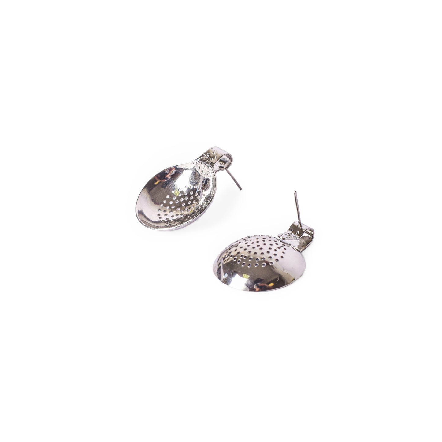 Silver Plated Strainer Earrings