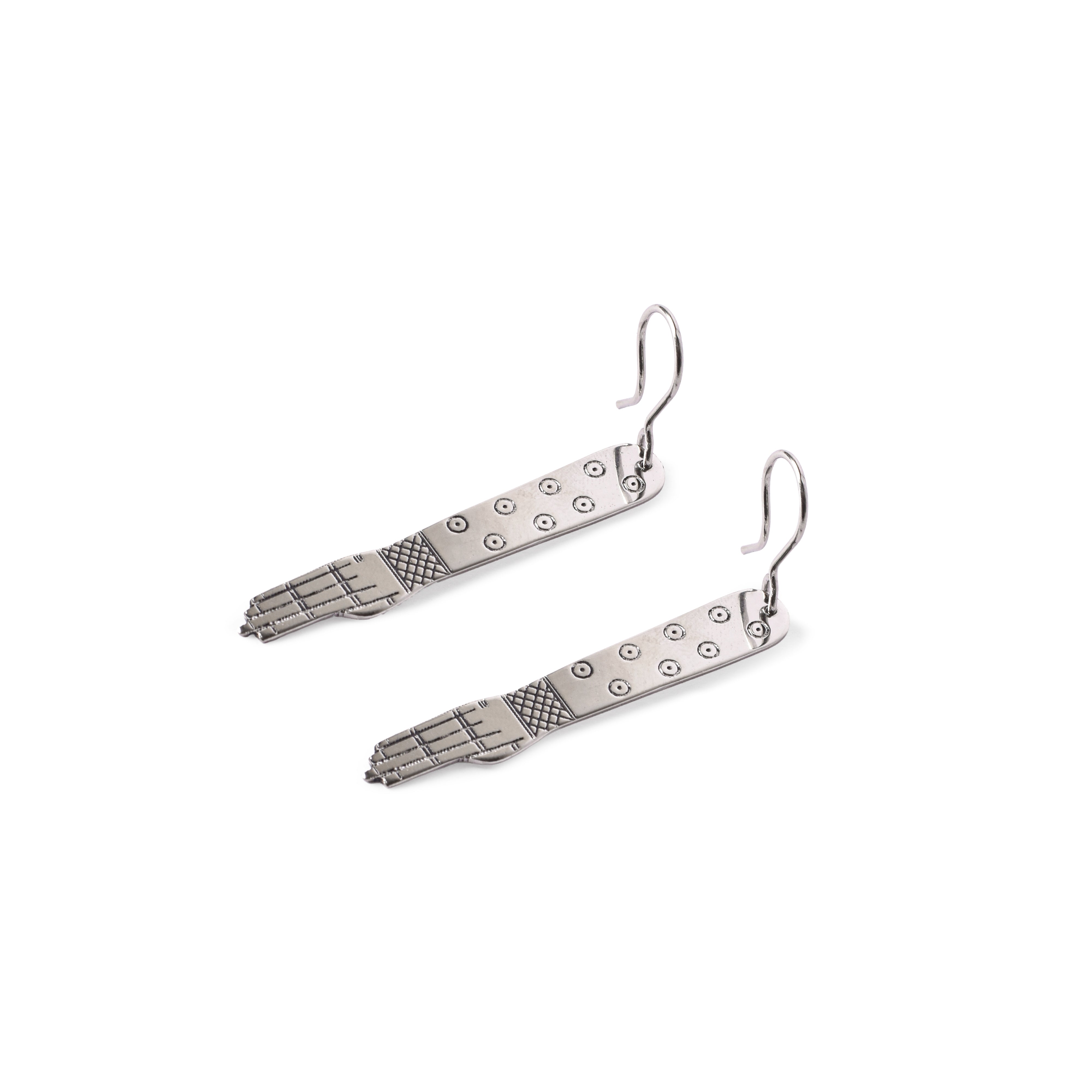 Silver Plated Clappers Earrings