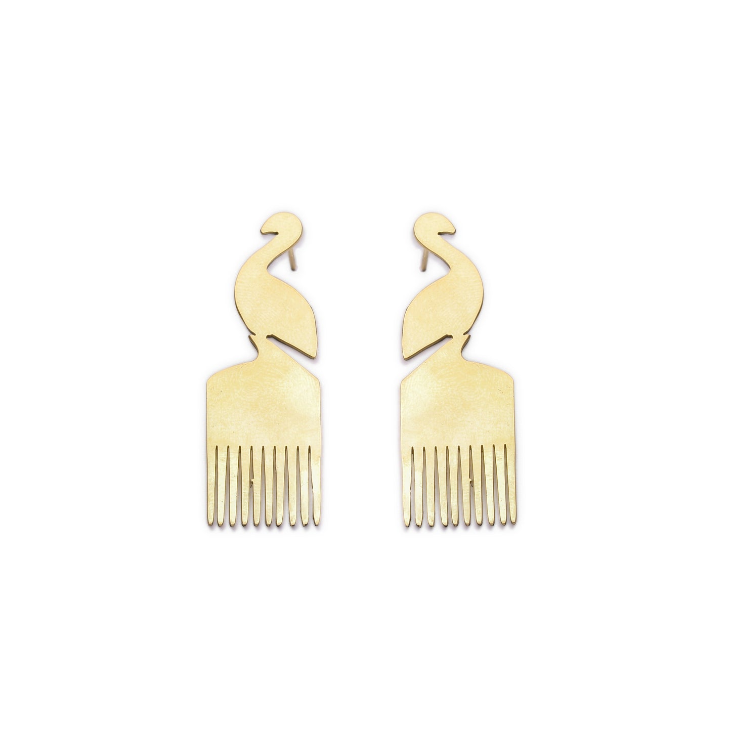 Brass Comb Earring