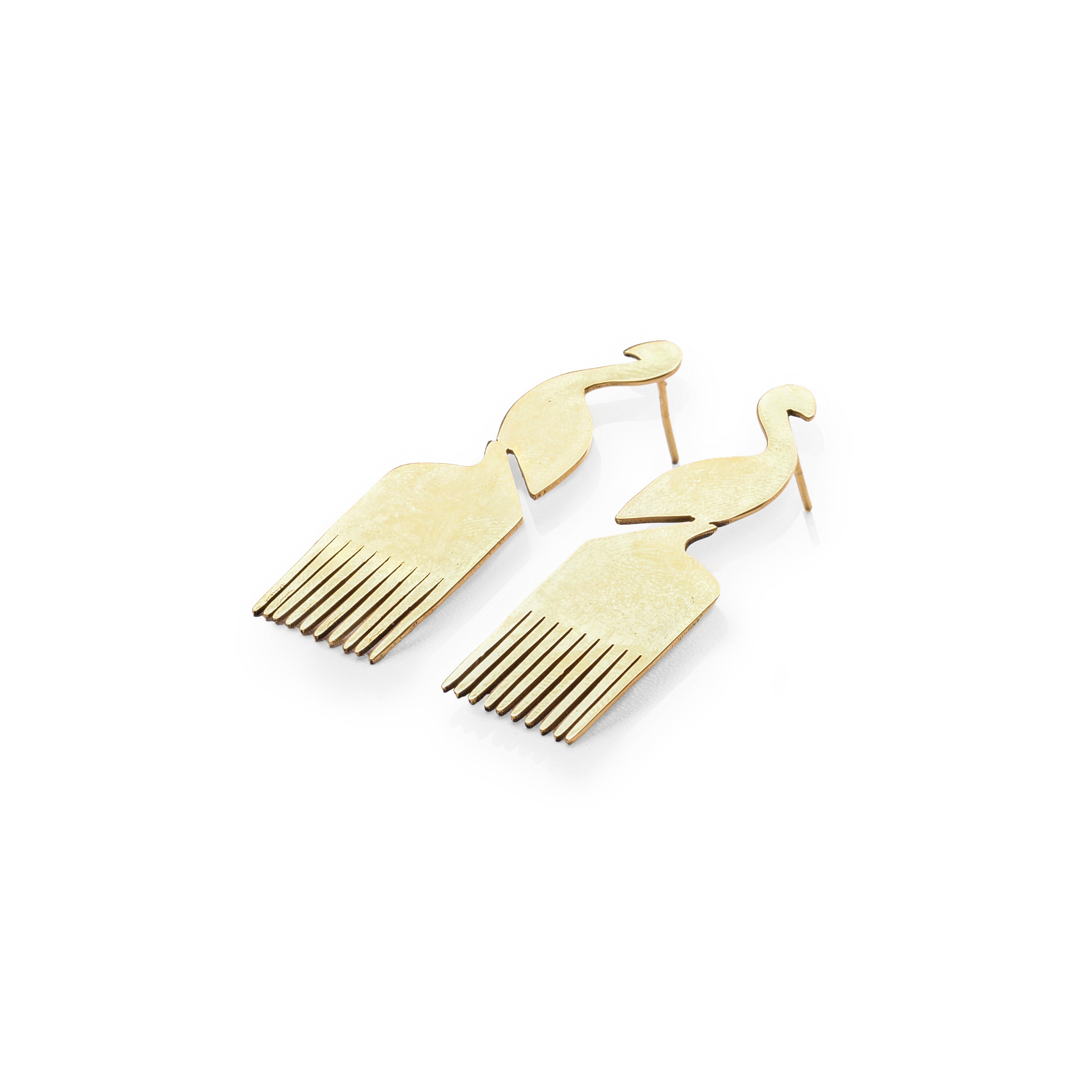 Brass Comb Earring