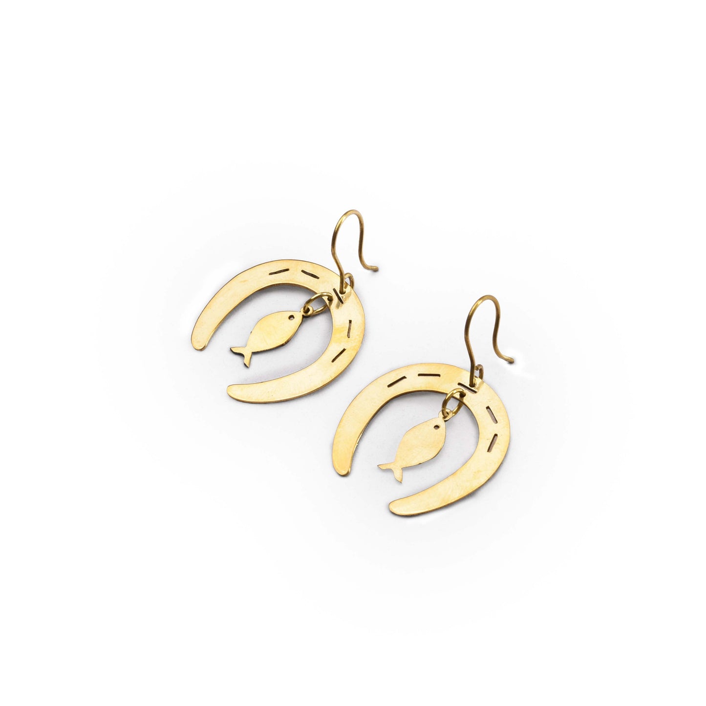 Horseshoe & Fish Earrings