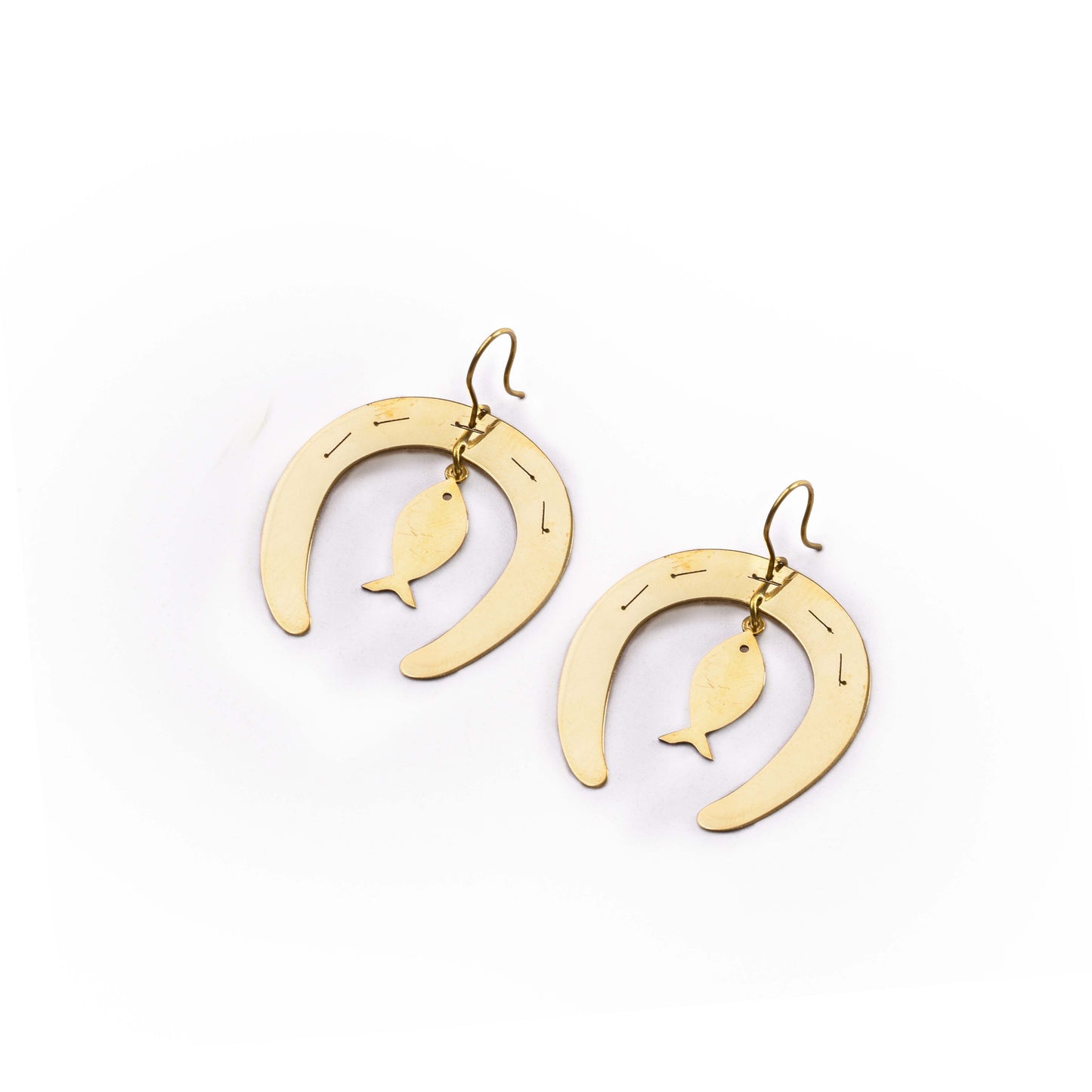 Horseshoe & Fish Earrings