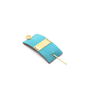 Leather and Brass Hair Pin