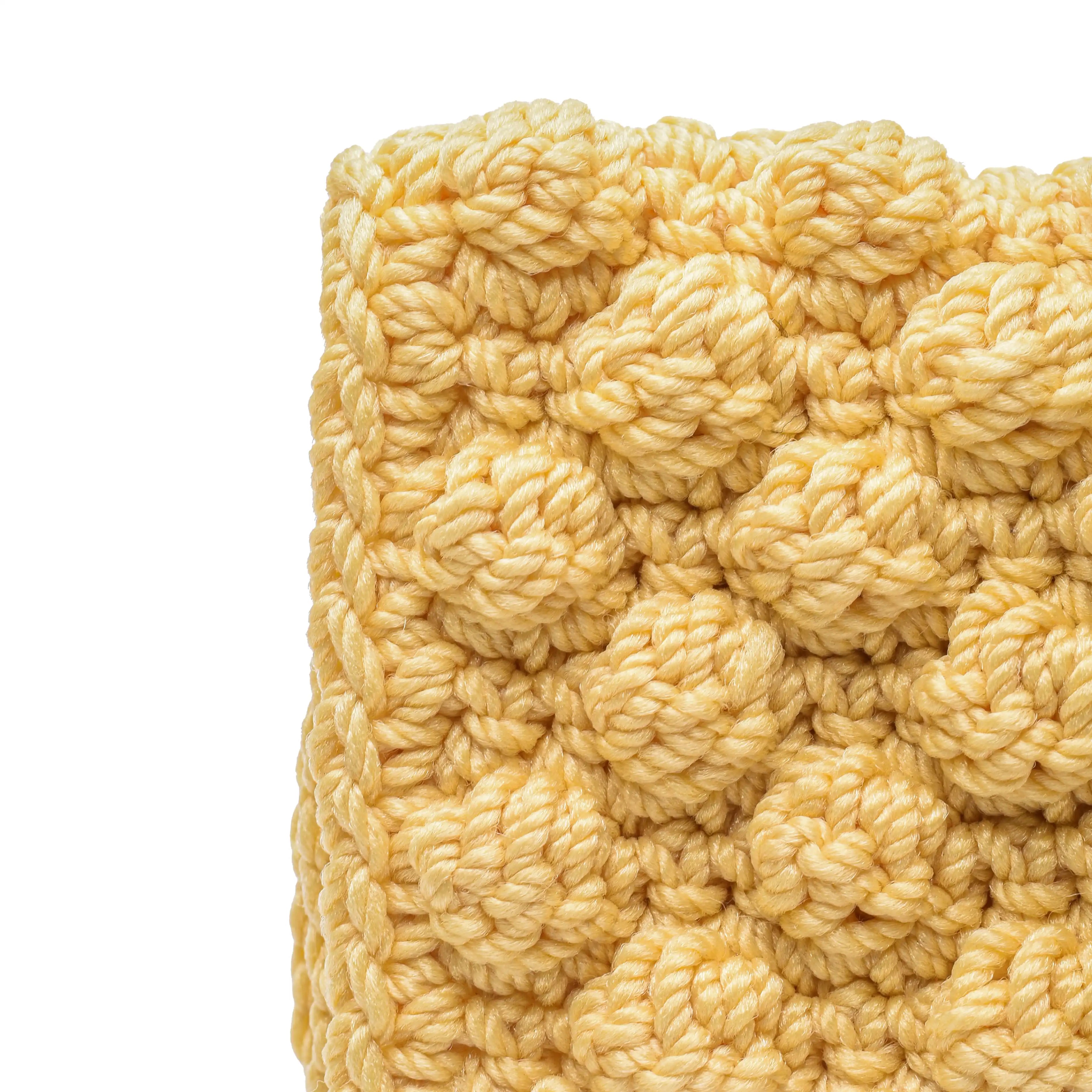 Pompom Crochet Clutch