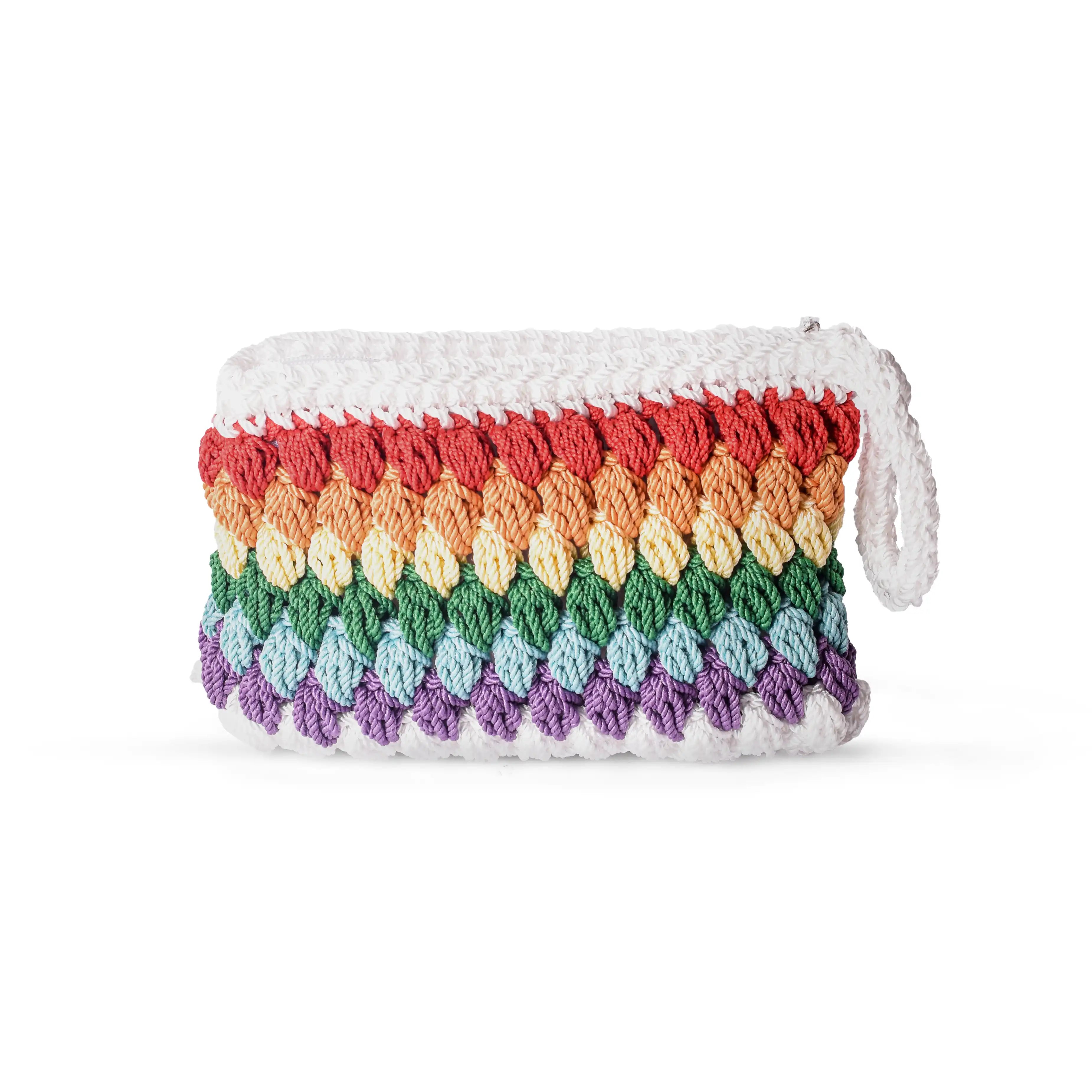 Rainbow Crochet Clutch