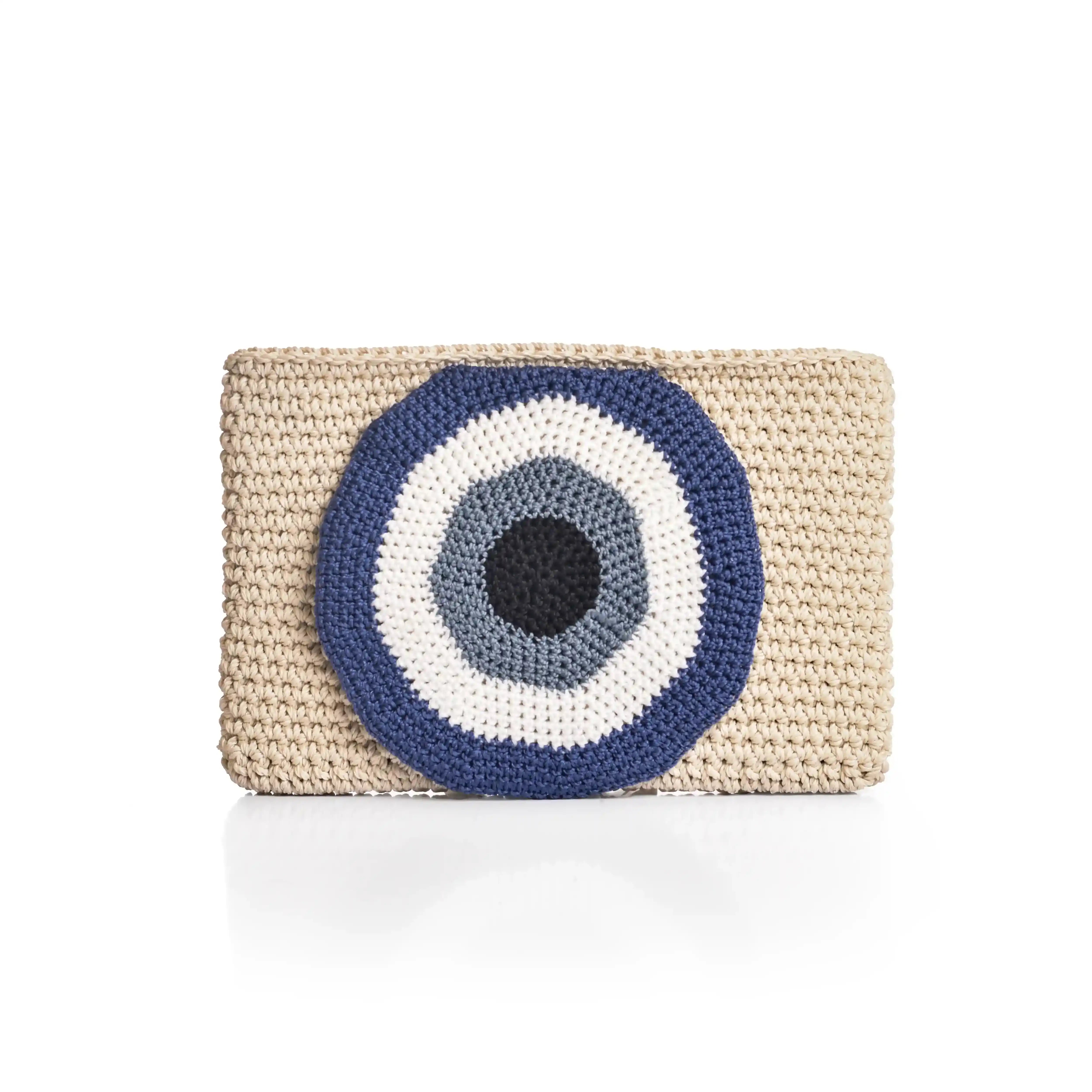 Crochet Evil Eye Clutch