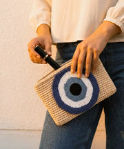 Crochet Evil Eye Clutch