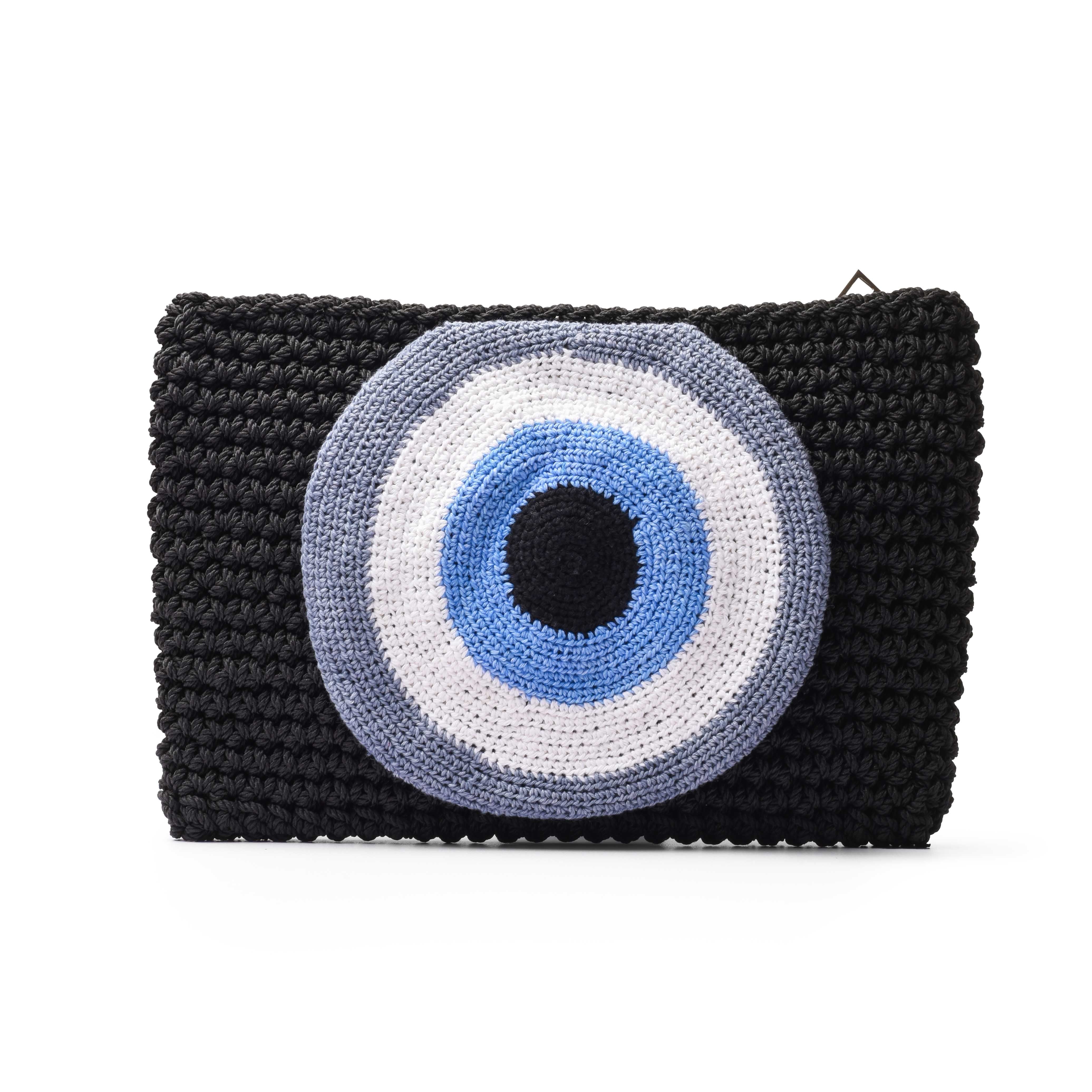 Crochet Evil Eye Clutch