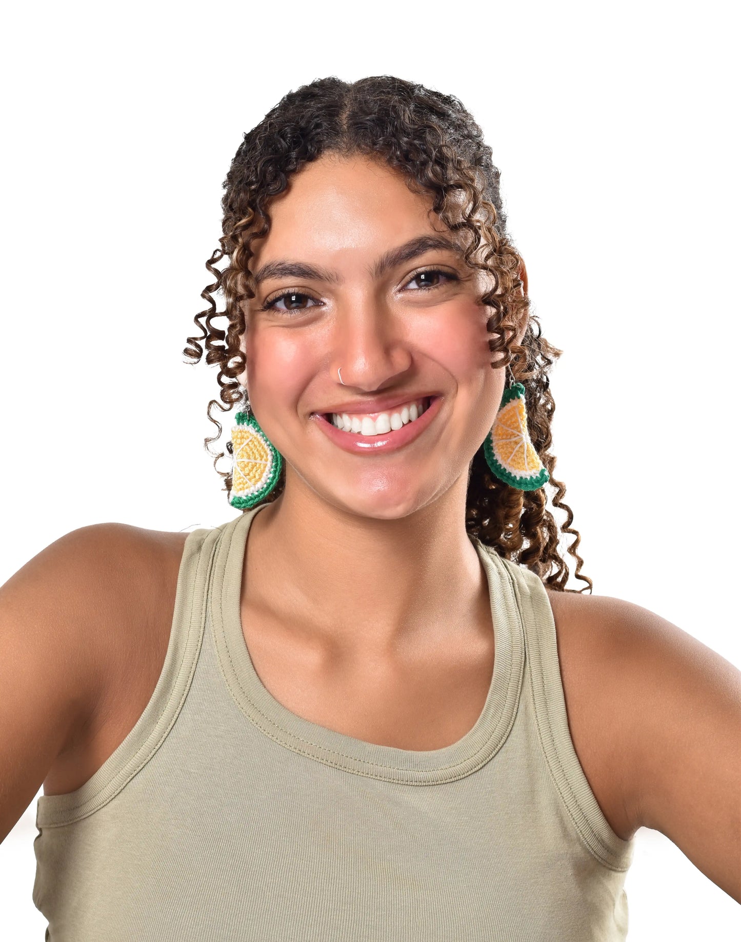 Crochet Lemon Earrings