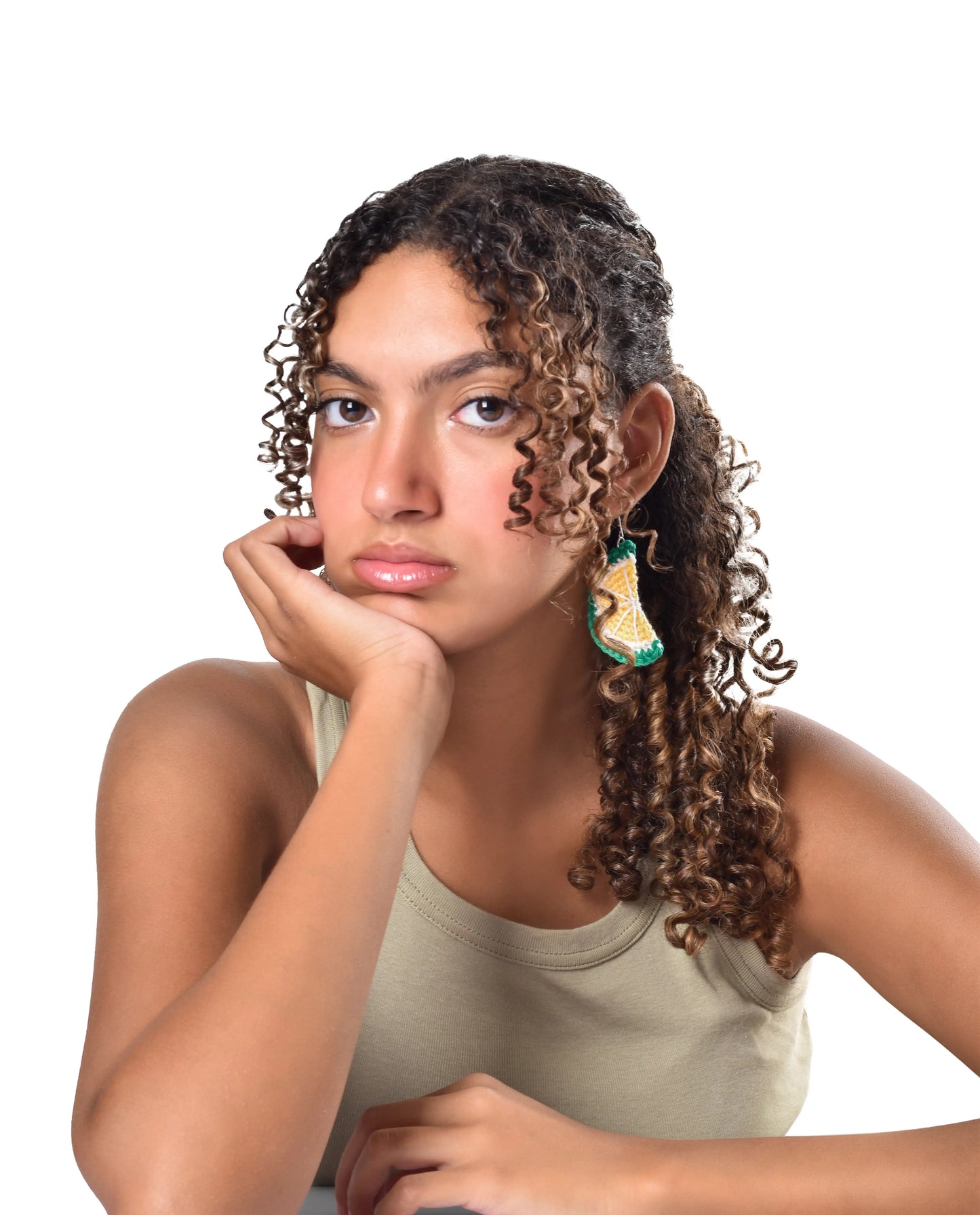 Crochet Lemon Earrings