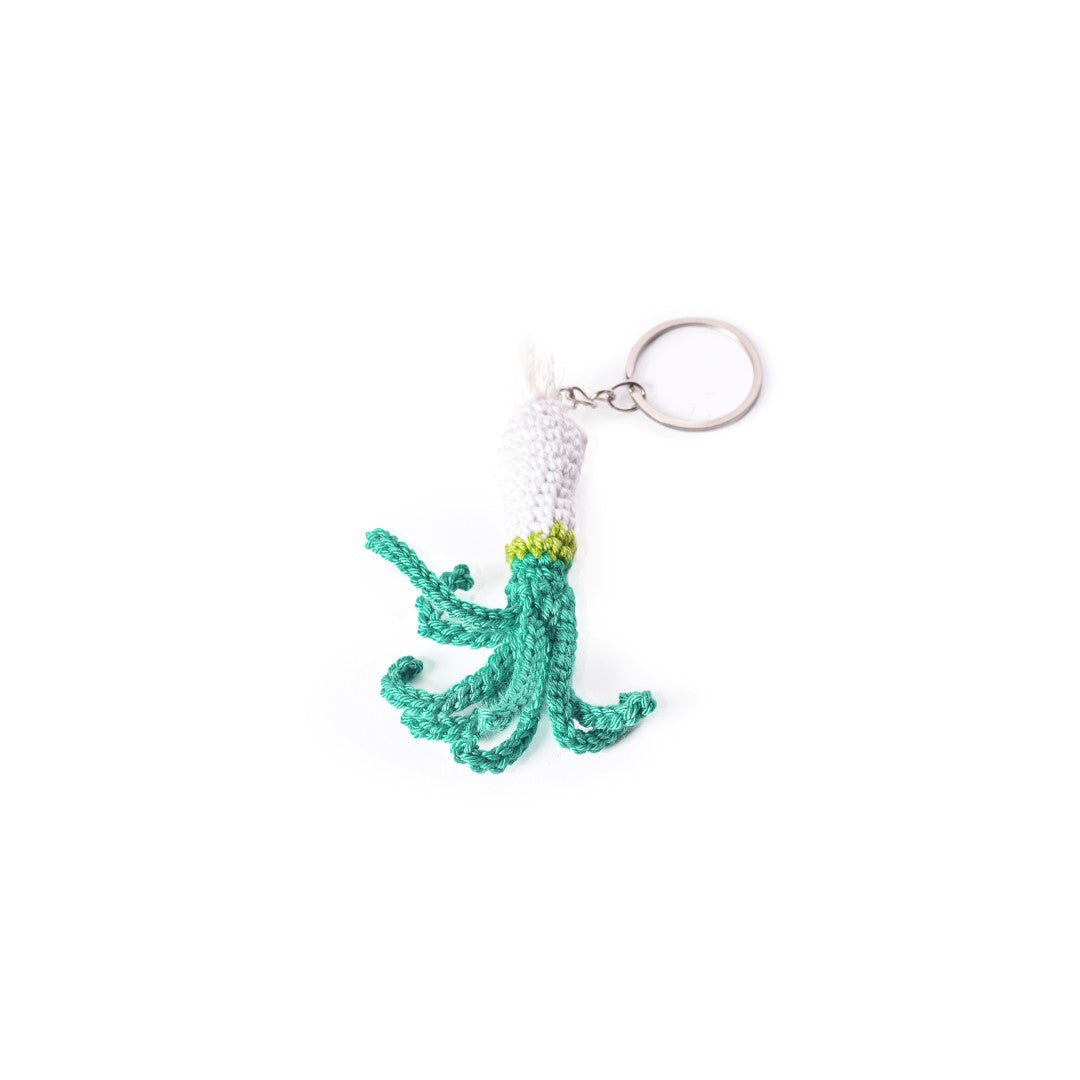 Spring Onion Crochet Keychain