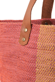 Recycled Plastic and Leather Tote Bag